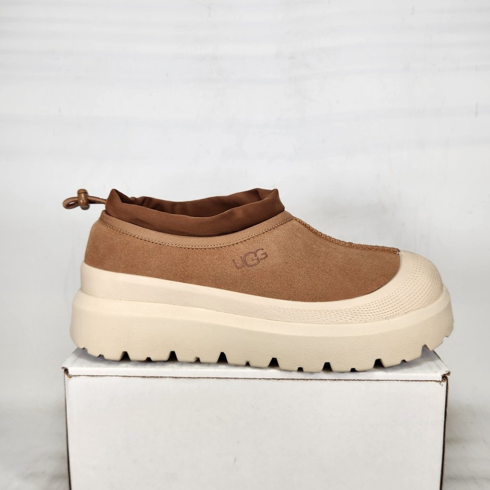 UGG Tasman X Slipper Men Size 8 Chestnut Sand Suede Platform Clog Slip On